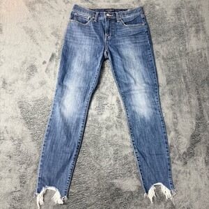Lucky Brand‎ Womens Ankle Skinny Jeans Size 6/28 Distressed Frayed Hem